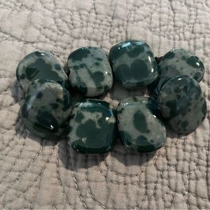 Marbled green elastic bracelet